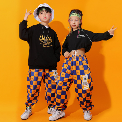 Girls boys hip hop jazz street dance costumes for Children  hip-hop performance costumes jazz dance show hilum copy suits drums