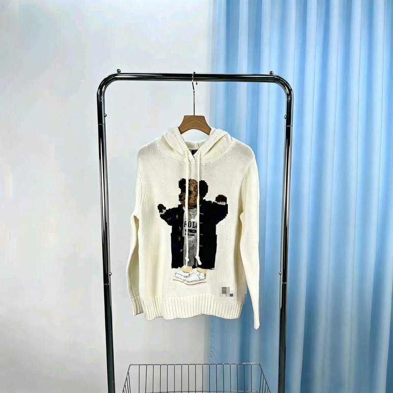 2026 New Model High-Quality Cross-Border R-L Pure Cotton Heavy-Duty Cartoon Popular Bear Autumn and Winter Sweater for Women 2026 New Model High-Quality Cross-Border R-L Pure Cotton Heavy-Duty Cartoon Popular Bear Autumn and Winter Sweater for Women
