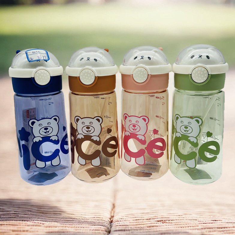 Baijia 5012 nuevo hervidor de deportes al aire libre estudiante de dibujos animados simple taza de plástico portátil de alta apariencia espacio Copa