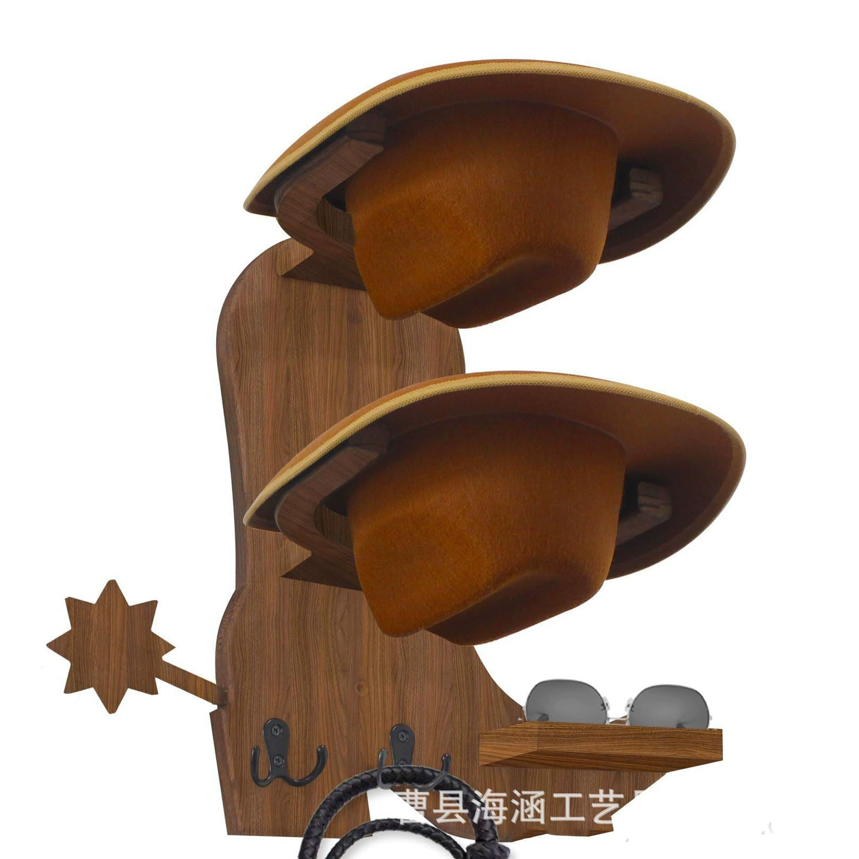 Деревянная ковбойская шляпа кронштейн ковбойская шляпа держатель настенная стена ковбойская шляпа держатель