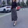 侧边宽松新款条纹半身裙