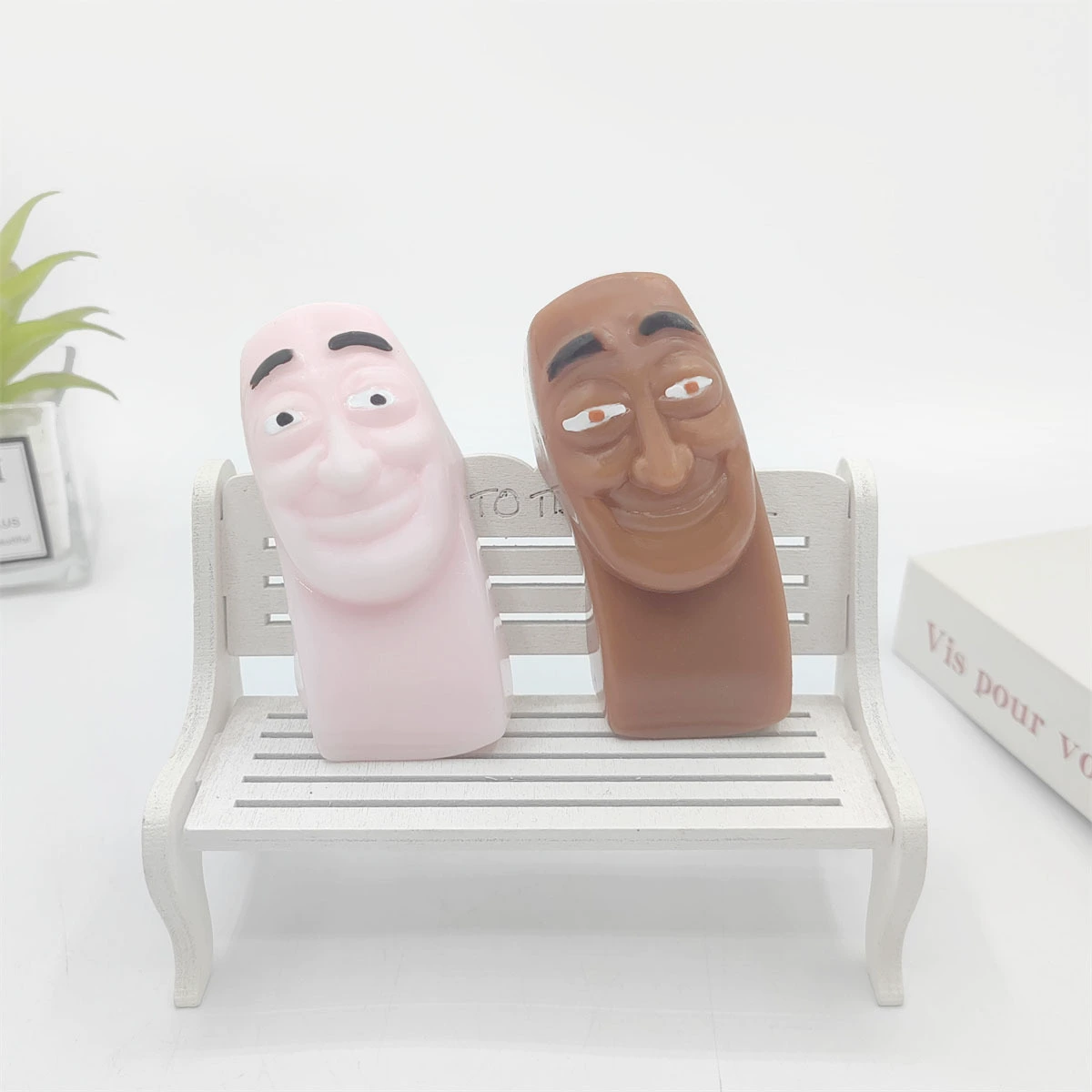 Antistress Slime Toy stick man, PVC bag packaging, optional syringe, brown or pink (0.2879 kg)