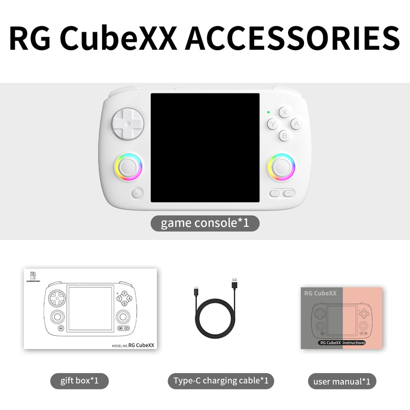 ANBERNIC安伯尼克RGCubeXX横屏版Linux掌机游戏机双摇杆复古风|undefined