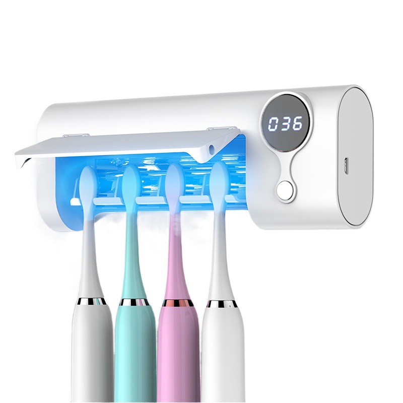 Uv Toothbrush Sterilizer Amazon Household Toothbrush Holder E. Coli Sterilization Rate 99.99%