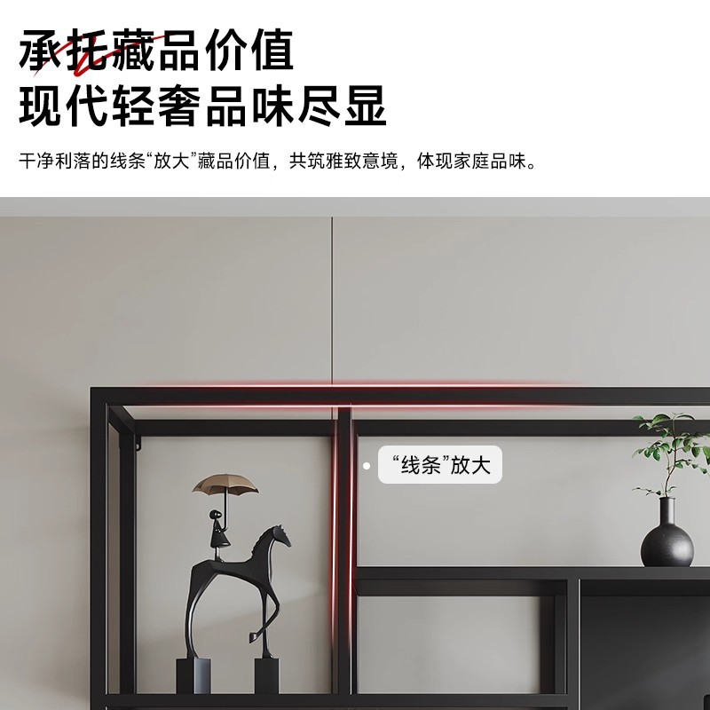 Estante de metal ligero de lujo estante de piso doméstico estante de escritorio estante de decoración de partición estante de exhibición creativa multicapa