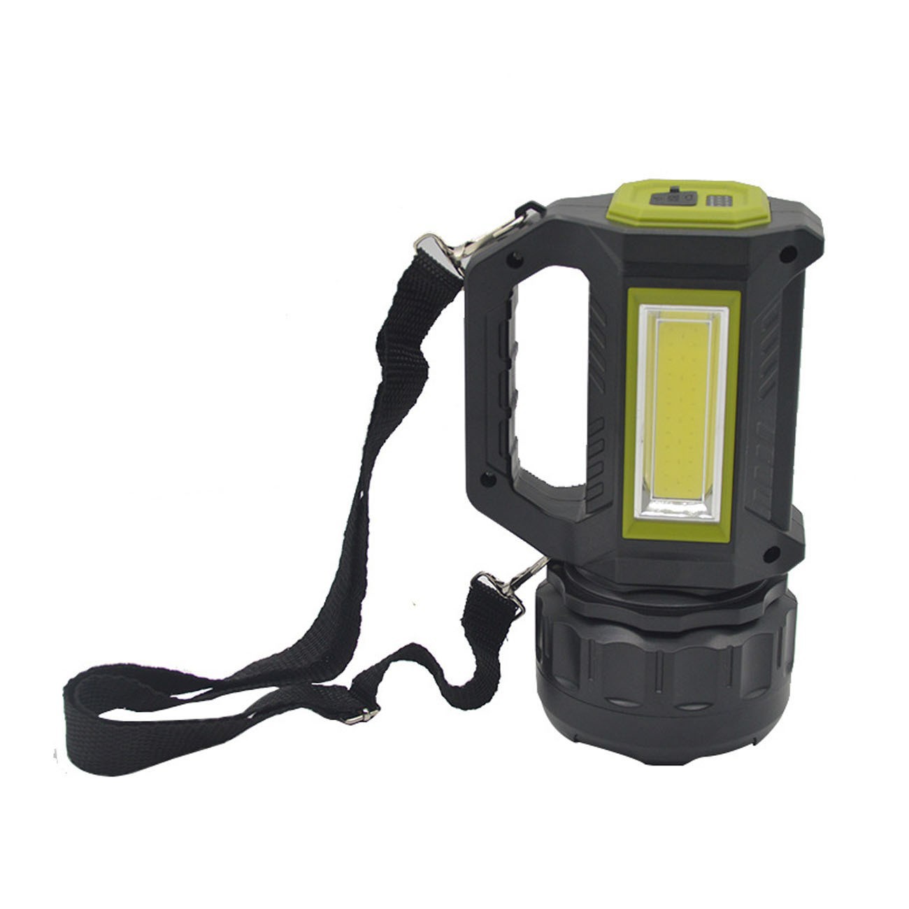 Lintera solar multifuncional con luz lateral de trabajo COB luz de luz intensa al aire libre luz de detección USB luz de advertencia blanca roja