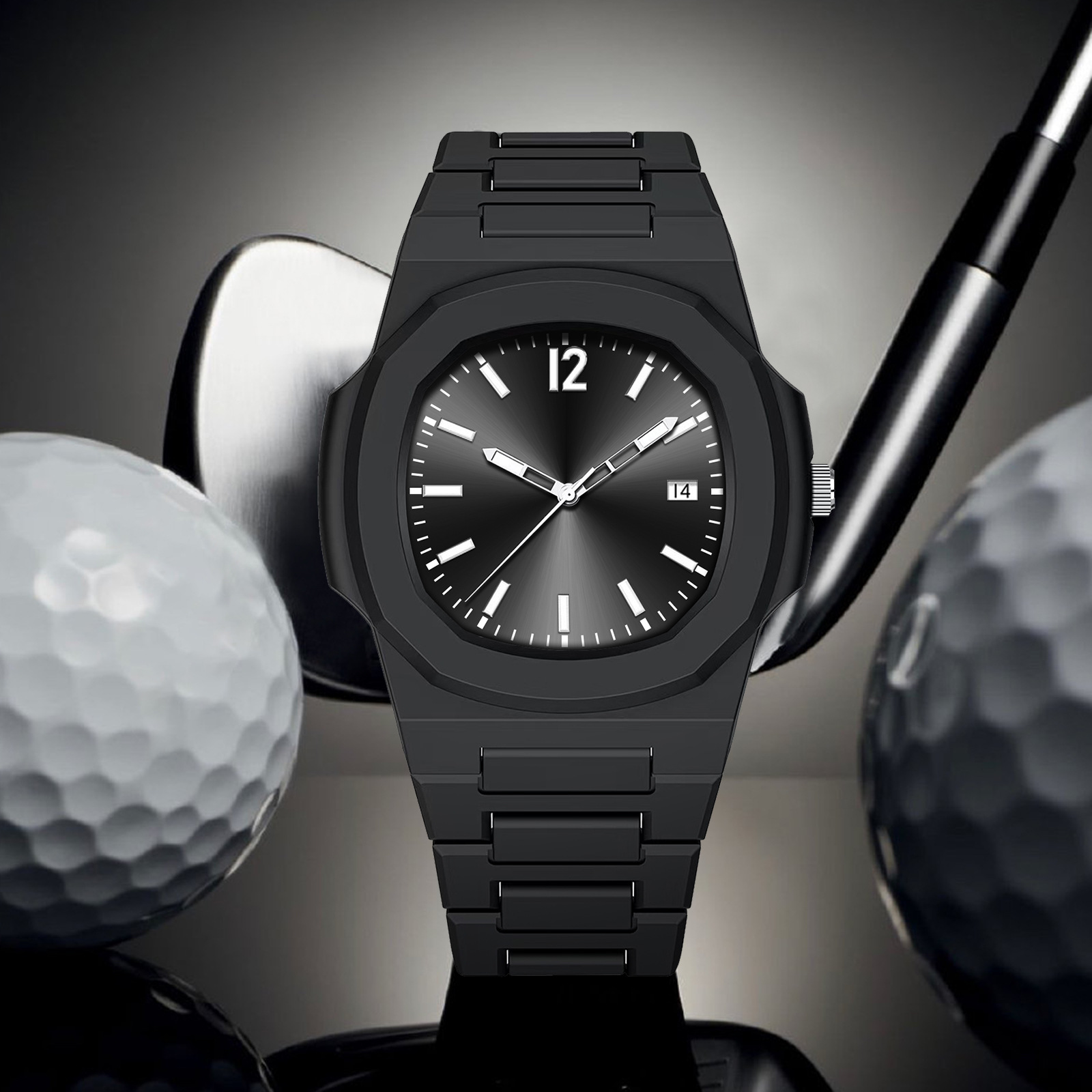 New Plastic Men's Watch Outdoor Sports Student Watch Waterproof Luminous Trendy Foreign Trade Cross-Border Men's Quartz Watch