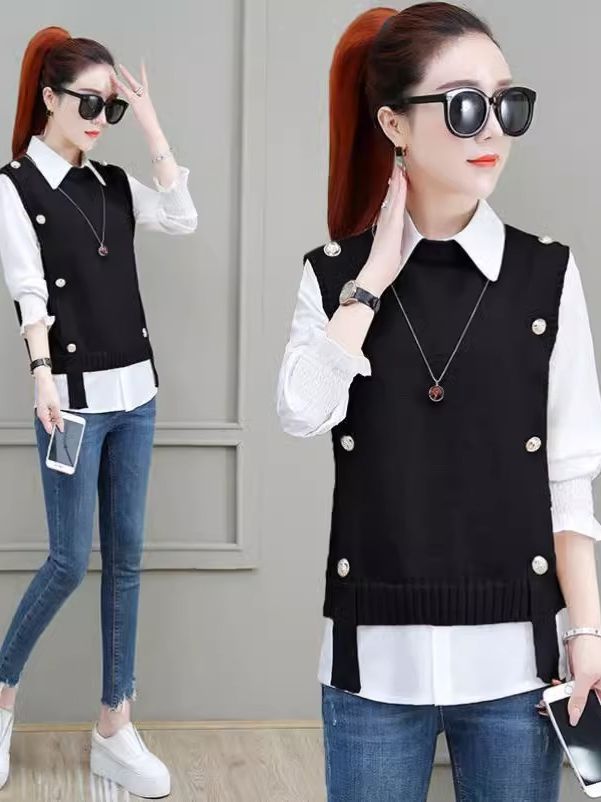 Chaleco de las mujeres 2020 nuevo chaleco de principios de primavera de punto de diseño suelto sentido chaleco suéter chaleco sin mangas de moda ropa exterior