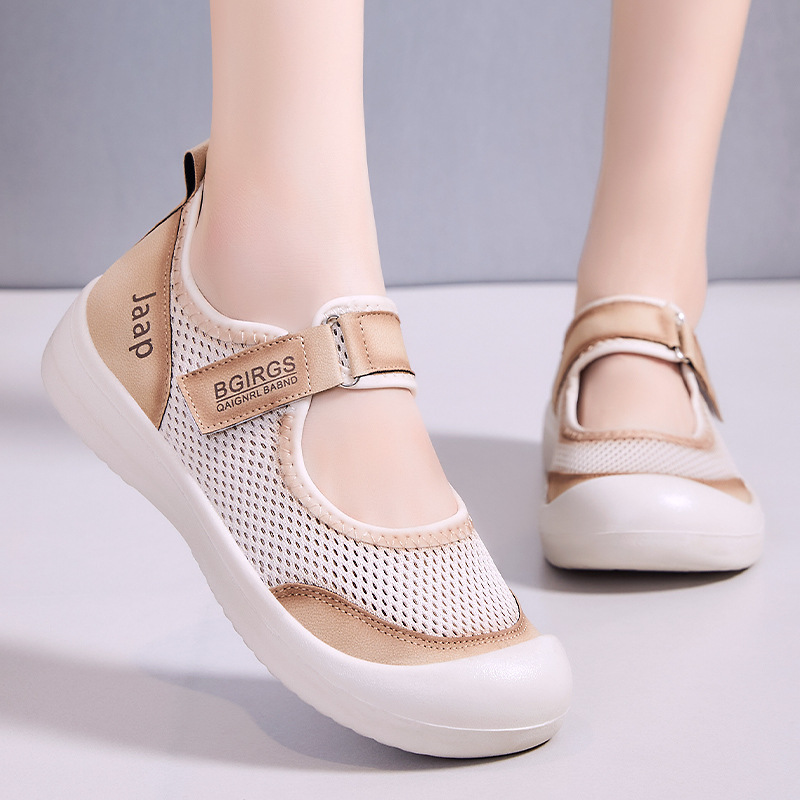 Zapatos mujer todo-fósforo verano nuevo estilo cómodo zapatos casuales zapatos de mujer de velcro transpirables transfronterizos suela suave sin pies cansados al por mayor
