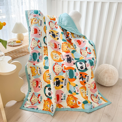 New children's summer quilt air conditioning quilt kindergarten nap quilt single summer cool quilt baby quilt cartoon gift thin blanket