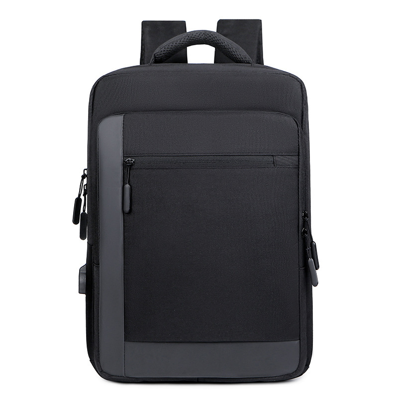 Backpack Men's Black Cross-border Backpack Laptop Bag Custom LOGO Commuter Backpack
