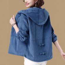 灯芯绒外套女短款2025春秋新款中年女士春装爆款妈妈休闲洋气夹克