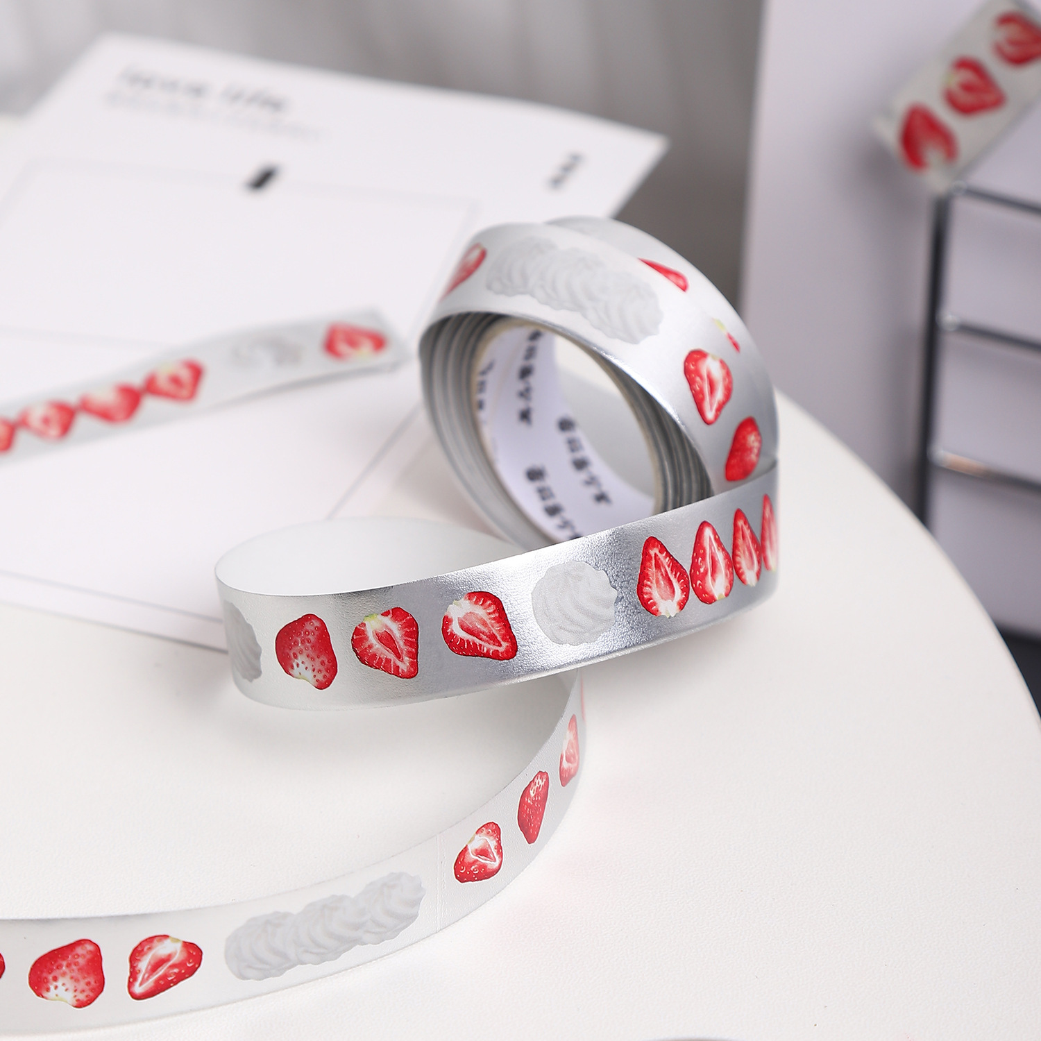 Ketchup Girls INS Tape como la galaxia parpadeante serie de contabilidad DIY material decoración de cinta adhesiva circular