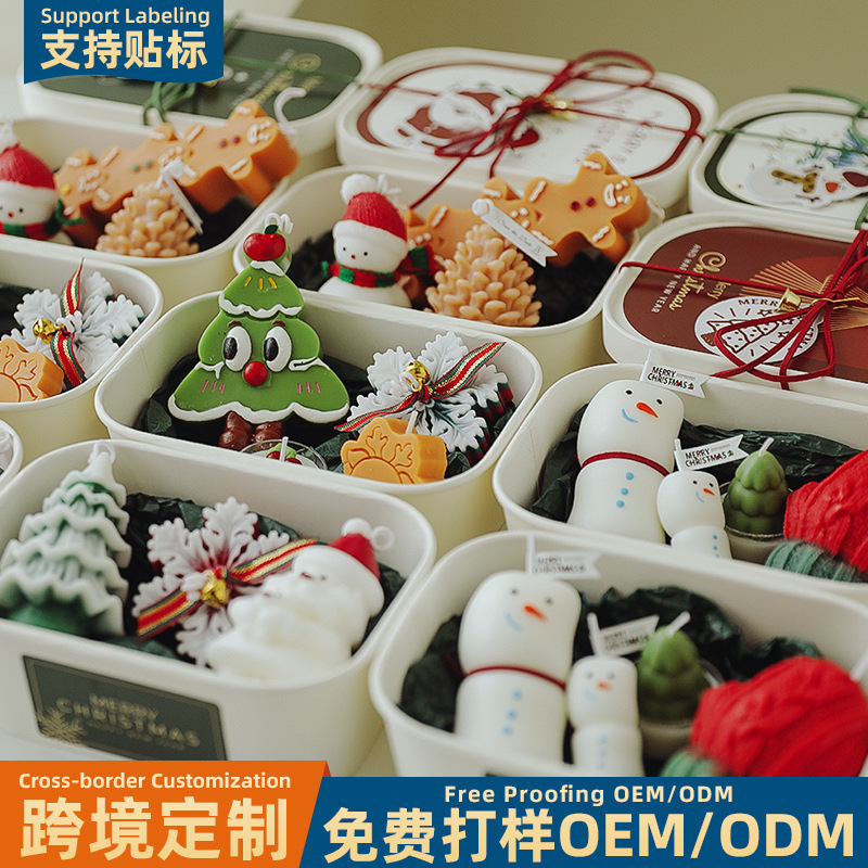 Christmas Souvenirs, Practical Small Gifts, Candle Cross-Border Handmade Scented Candles, Christmas Scented Candle Sets