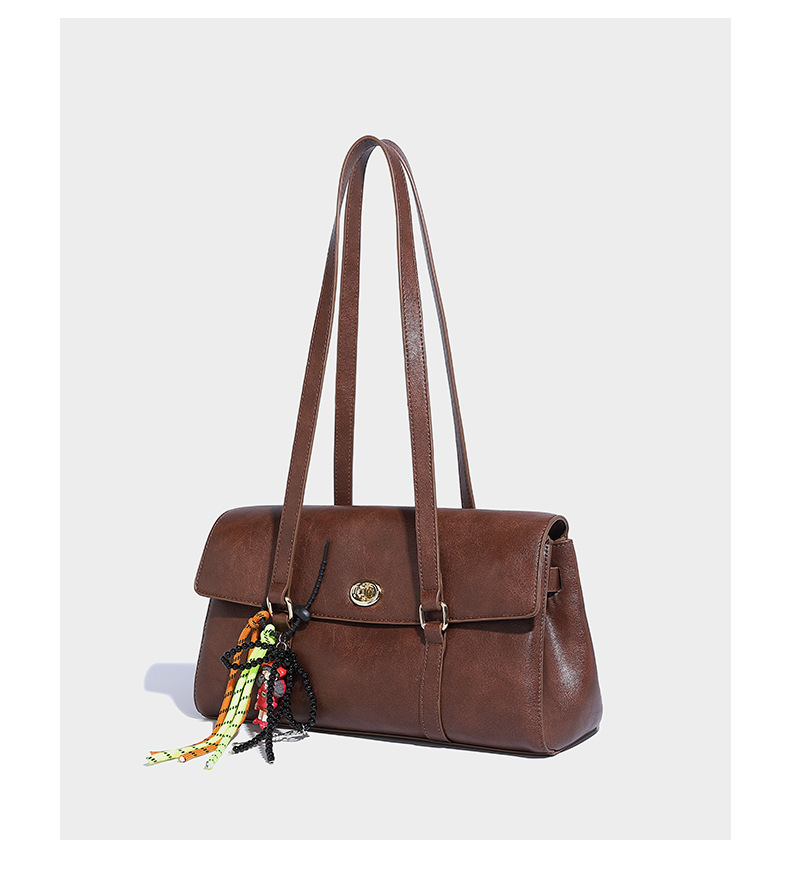 Grote capaciteit enkele schouder oksel met high-end gevoel, kralenhanger voor woon-werkverkeer, modieuze en veelzijdige handheld_voghion.com