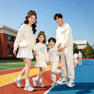 2026新款亲子款秋季卫衣一家三口全家装亲子活动班服运动会团体服