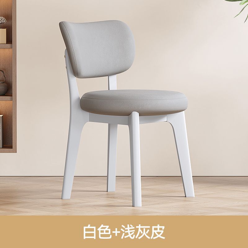 北欧スタイルの無垢材のダイニングチェア、家庭用、小さなアパート、シンプル、軽い高級ホテルのレストランの背もたれ椅子、化粧スツール|undefined