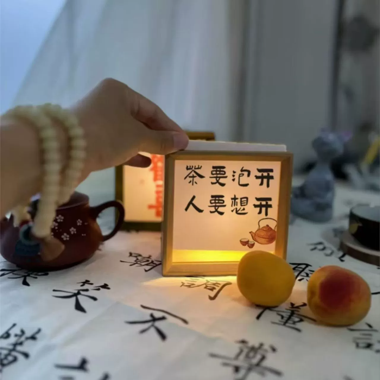 LED-ночник-китайский, фоторамка для кровати, светильники, китайский стиль, подарок на день рождения, сделай сам