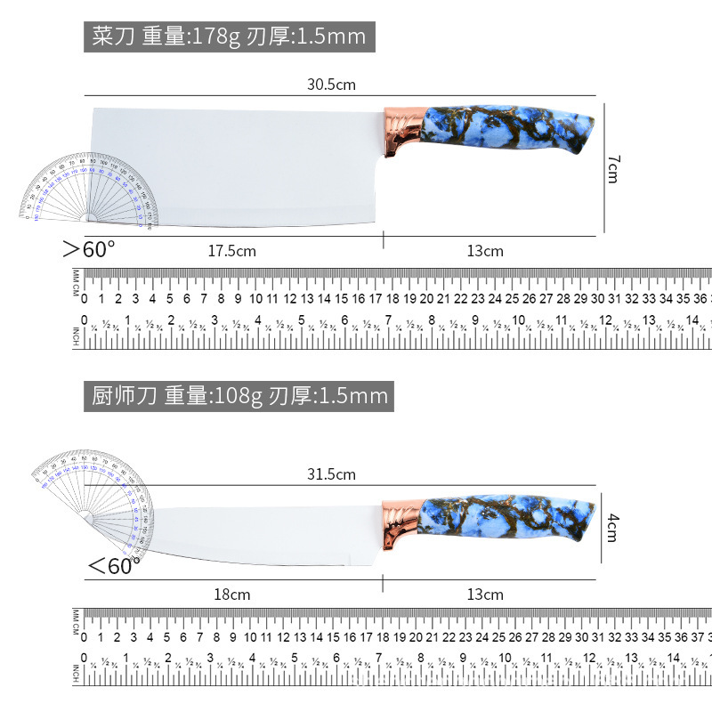 Nuevo cuchillo de cocina multifuncional transfronterizo, cuchillo de fruta, cuchillo de pan, juego de portaherramientas de barril redondo