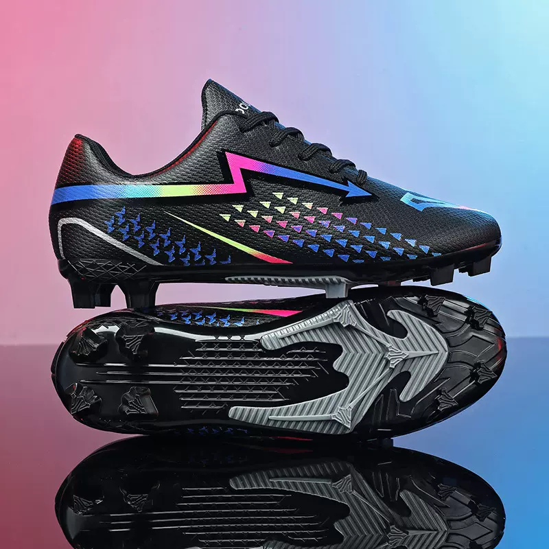 兜川新款防滑长钉儿童足球鞋男成人运动训练球鞋男女青少年运动鞋