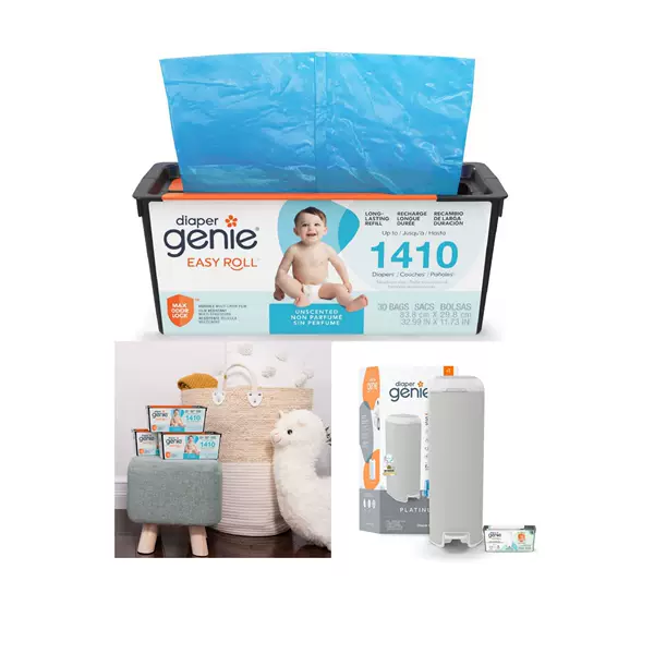 Genie Easy Roll Signature Amazon Best-Selling Diaper Pail Replacement Box Baby Diaper Pail Garbage