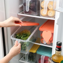 大容量冰箱保鮮儲物盒廚房食物密封罐透明塑料果蔬收納盒廠家直供