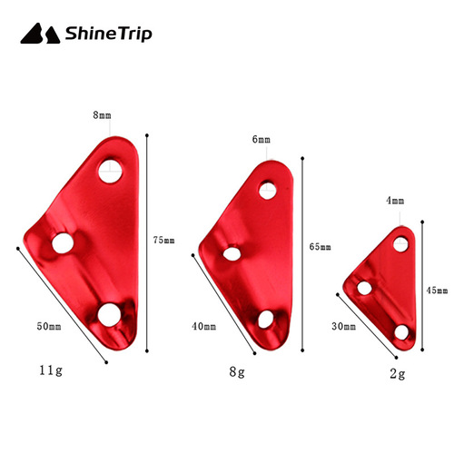 Shanqu aluminum alloy wind rope buckle adjustment buckle parachute rope buckle outdoor tent canopy rope camping accessories wholesale medium size