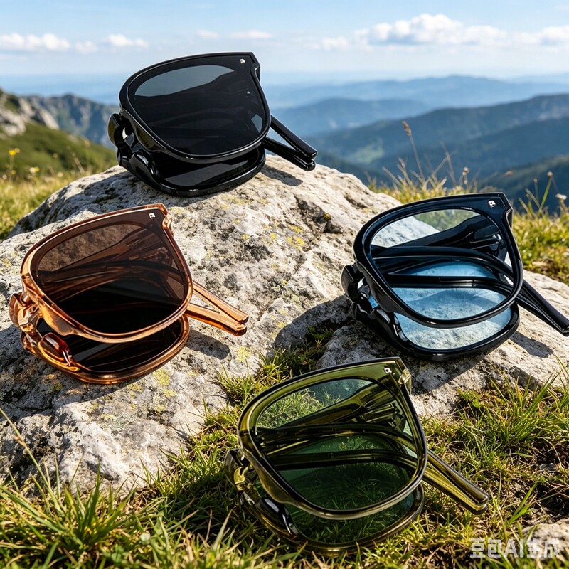 Trendy Foldable Sunglasses, Portable and Uv-Protective, Suitable for Driving and Outdoor Use, Unisex, Wholesale Supply