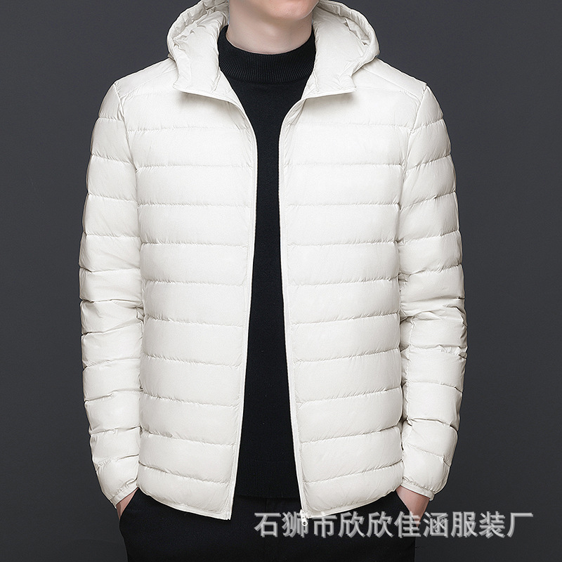 White Duck down Autumn and Winter New Stand Collar down Jacket Men's Fashion Versatile Warm Lightweight Stylish down Coat