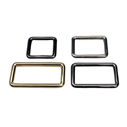 Wholesale hardware clothing luggage accessories round wire zinc alloy round wire die-cast square buckle square ring rectangular mouth buckle