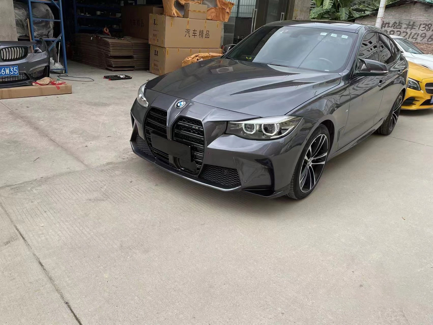 Suitable for Bmw 1 Series F34 Modification to New M3 Large Front Bumper Grille Surround, F34 Old-To-New Conversion