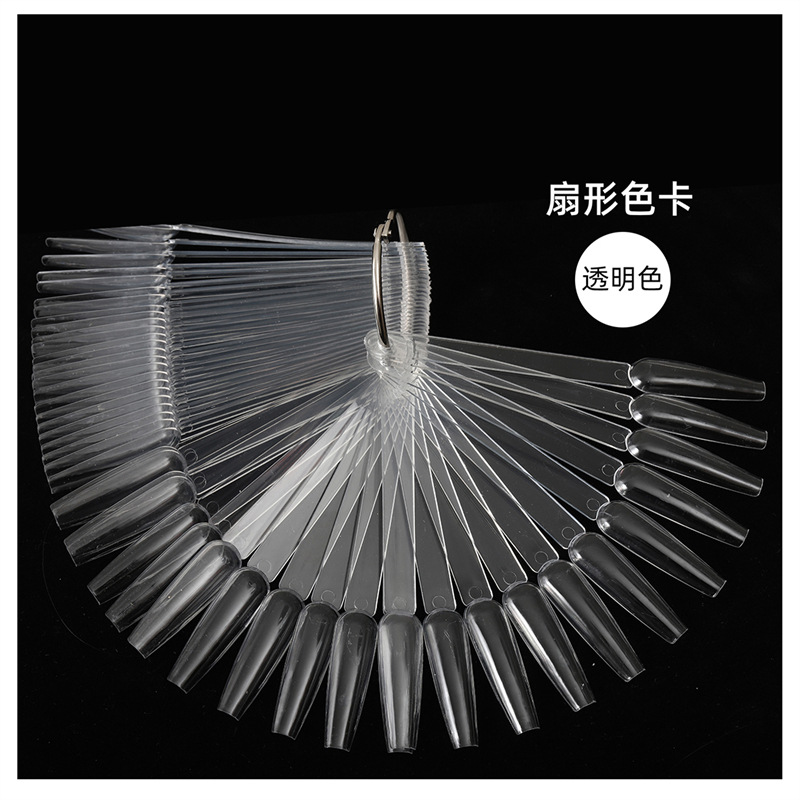 Cross-border exclusivo 50-color Ballet nail art Tarjeta de color en forma de abanico práctica de esmalte de uñas Pantalla de Arte de uñas Placa de color 50 piezas
