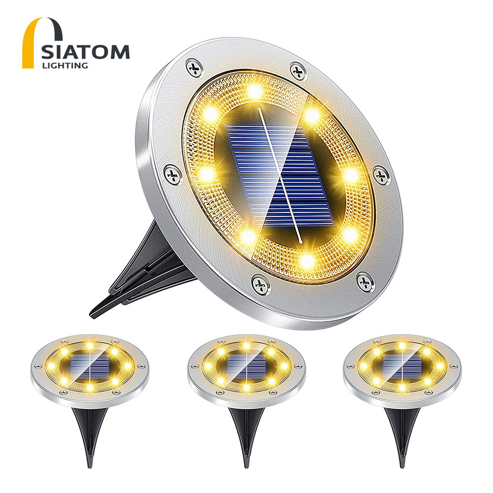 Lámpara solar lámpara de pie de jardín solar al aire libre patio jardín lámpara de camping luz cálida hierba solar lámpara subterránea