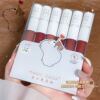 Magic Casa Love Bear Lip Glaze Six Sets Six Sets are not easy to fade, lipstick, red matte moisturizing lip mud, one piece