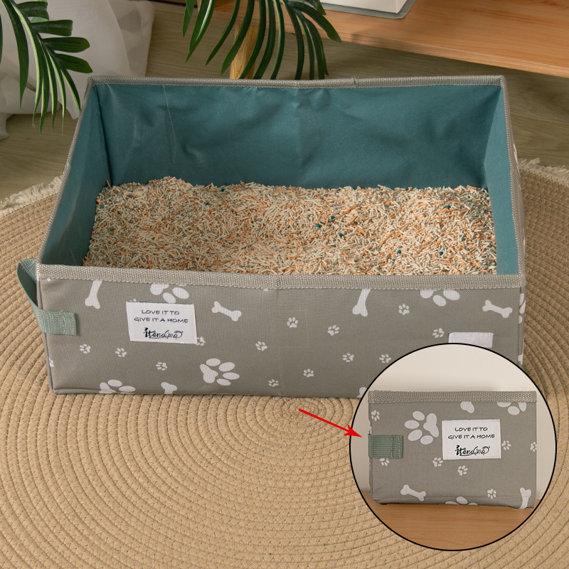 방수 접이식 반밀폐형 고양이 배변 상자