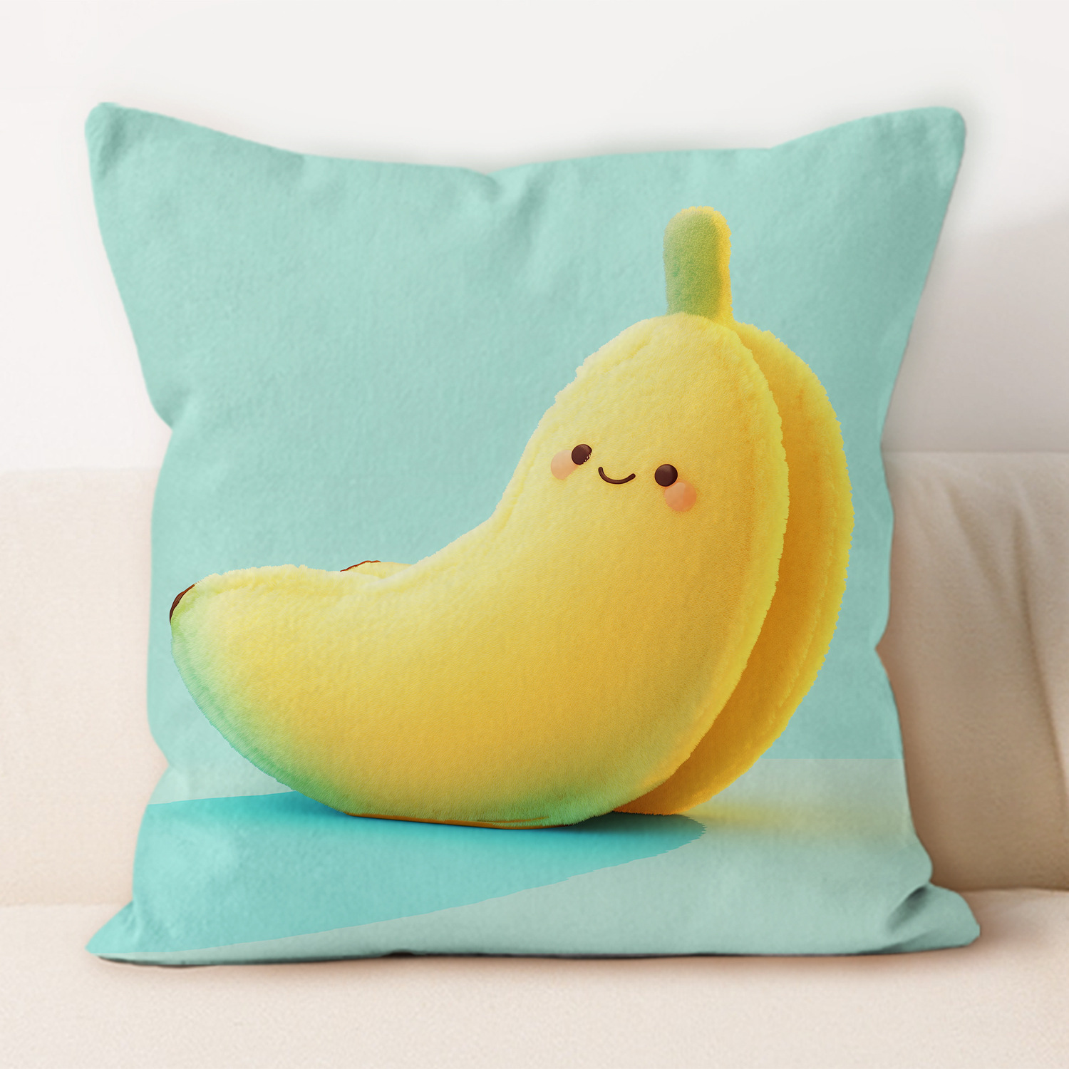 almohada de frutas de peluche almohada de oficina almohada de almuerzo almohada de protección de cintura moderna y simple almohada de almohada de oficina
