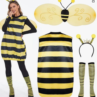2025 new Halloween Party Carnival Bee Adult Performance Clothes Cosplay Wasp Honey Costume