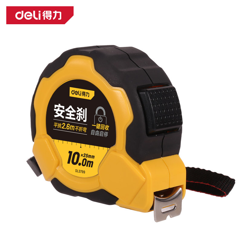 Regla métrica Deli, cinta métrica doméstica, mano resistente al desgaste y a prueba de corte de alta precisión, engrosamiento y medición resistente al desgaste DL3795 96