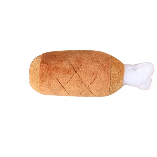 Bite-resistant chicken leg plush toy for small dogs, sound-producing dog toy, amusing cat toy, self-pleasure pet relief tool