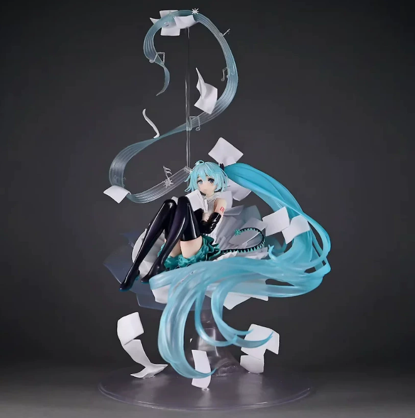 Двухмерная красивая девочка MIKU Miku Hatsune статуя сценическая оснастка настольная модель украшение в коробке