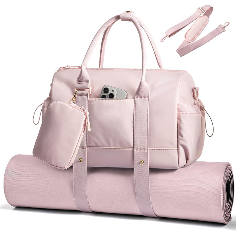 Women's Small Fitness Bag with Yoga Mat Storage Bag, Dry and Wet Separation, Casual Sports Weekend Travel Bag Women's Small Fitness Bag with Yoga Mat Storage Bag, Dry and Wet Separation, Casual Sports Weekend Travel Bag
