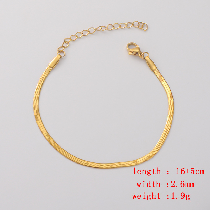 Fashion Solid Color Stainless Steel Plating Bracelets 1 Piece