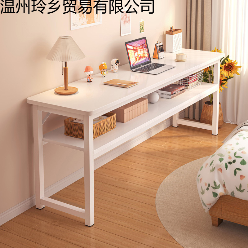 Desk for Home Use in Girls' Bedrooms, Long Table for Simple Rental Rooms, Window-Side Long Desk, Workbench, Balcony Narrow Computer Desk