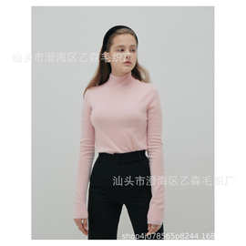 春韩国设计新款舒适高领打底针织衫毛衣女