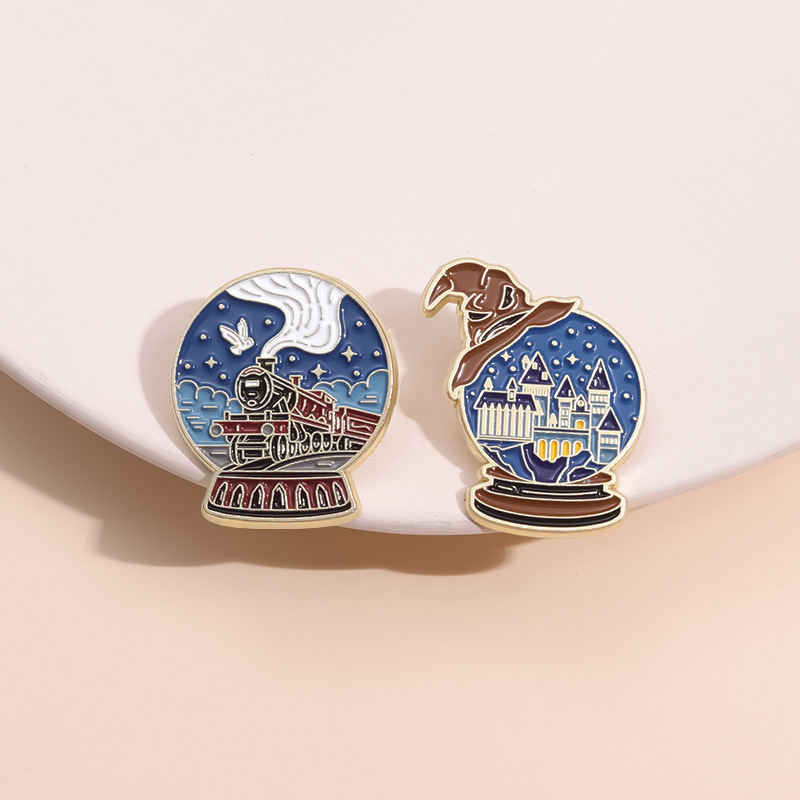 Cartoon Style Pin Crystal Ball Zinc Alloy Stoving Varnish Unisex Brooches display picture 7