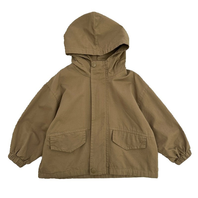 아동복 소년 후드코트 봄 · 가을 얇은 코트 한국식 아동면 캐주얼 탑 뉴 카디건