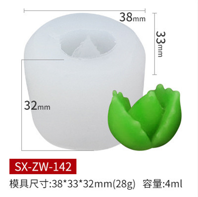 Sanxin tridimensional suculenta silicona vela molde DIY aromaterapia vela fragante piedra yeso pudín pastel herramienta de molienda