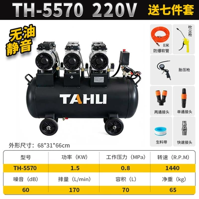 Hava kompressorları – Portable Air Compressor 220V - level-4-motor-220v-1500w-70l7-piece-set
