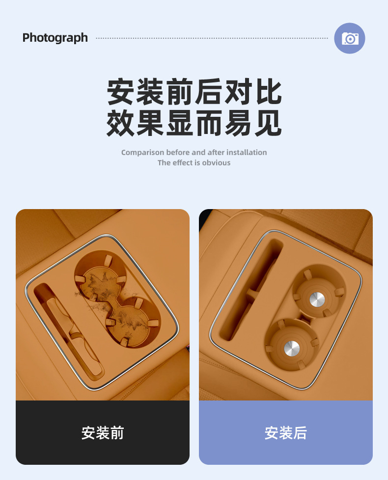 Suitable for 26 models of Li Auto L6, rear water cup holder, second row silicone protective anti-slip mat, car-specific modification accessories