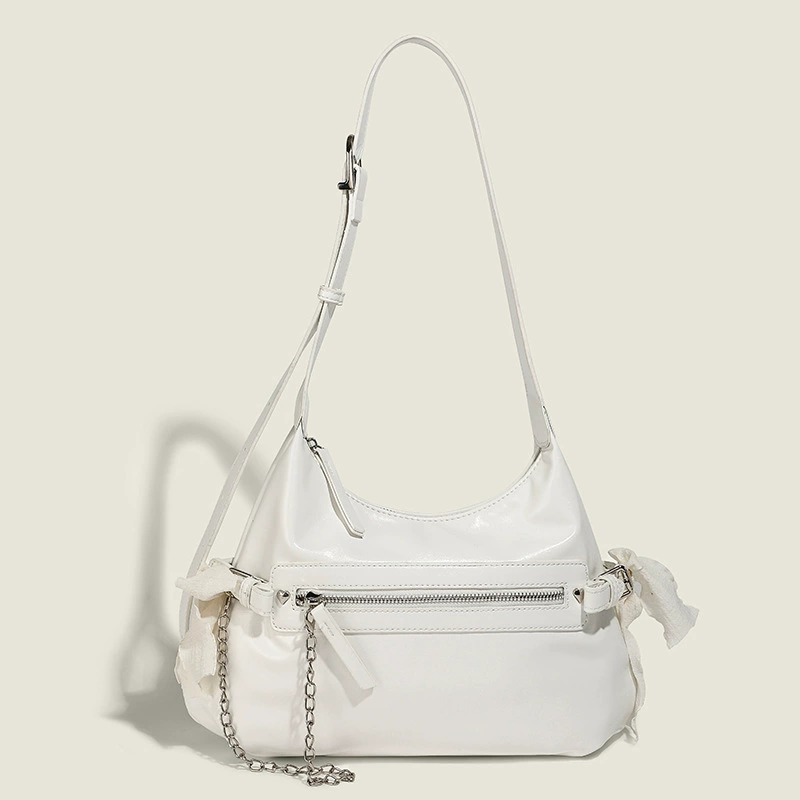 Brand shoulder bag with bow, universal one-shoulder bag